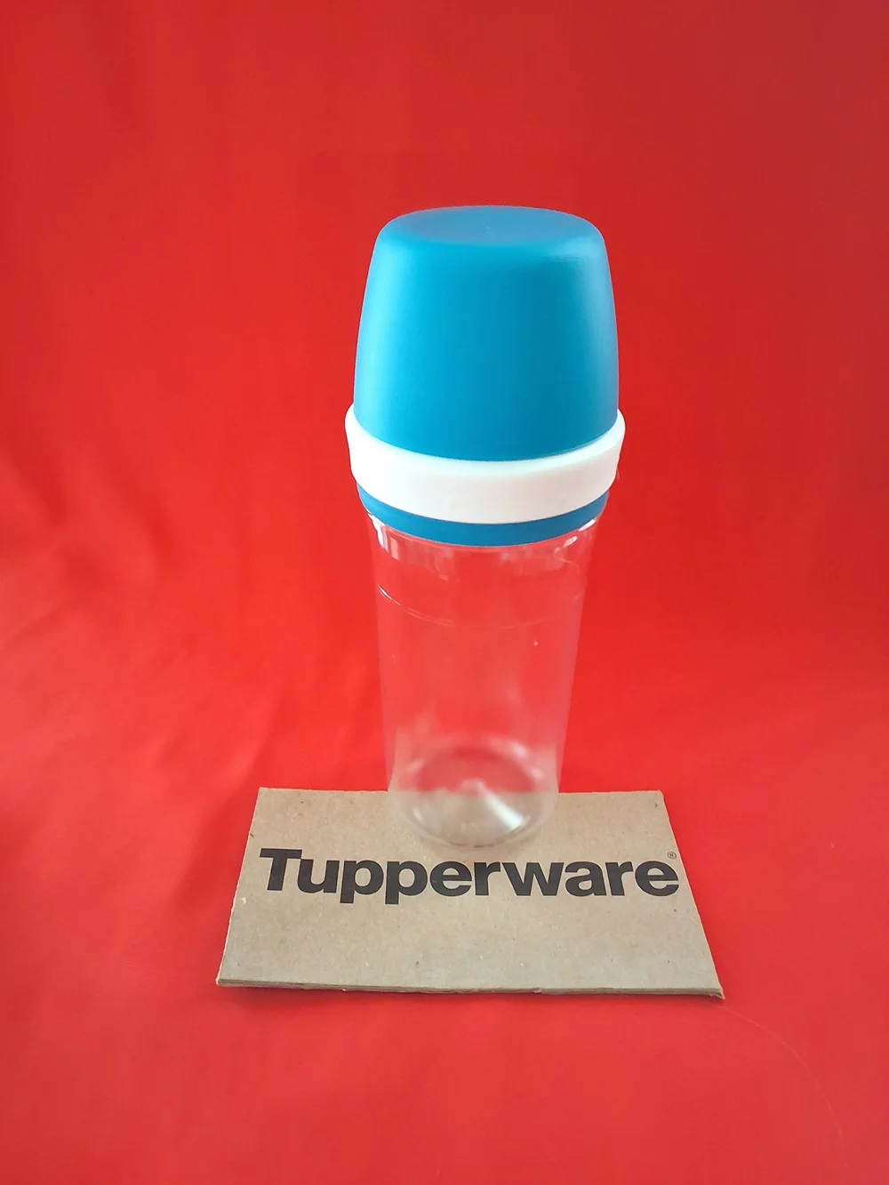 Tupperware Blue and White Spice/Parmesan Shaker with Lid